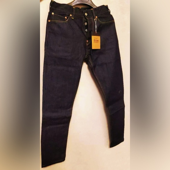 Evisu Brocade Selvedge Daicock Gold Embroidery Relax Denim Jeans NWT w Bag - Picture 9 of 16